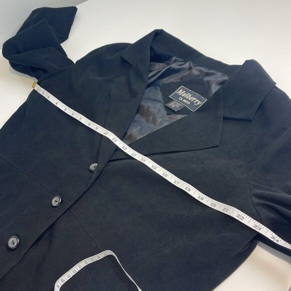 Mulberry Blazer Black Faux Suede Size 12 - Picture 7 of 10
